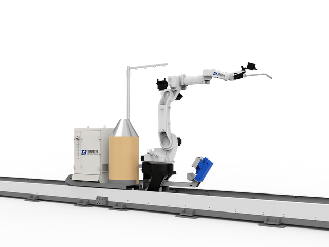 Esta&ccedil;&atilde;o de trabalho de soldagem rob&oacute;tica montada em trilho de 7 eixos